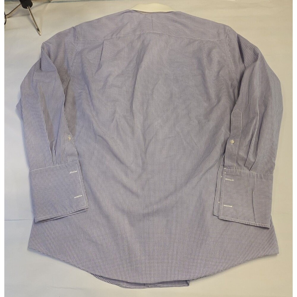 Jos. A. Bank Exec Collection Tailored Fit Dress Shirt 16.5-33 Lavender Check - Picture 3 of 7
